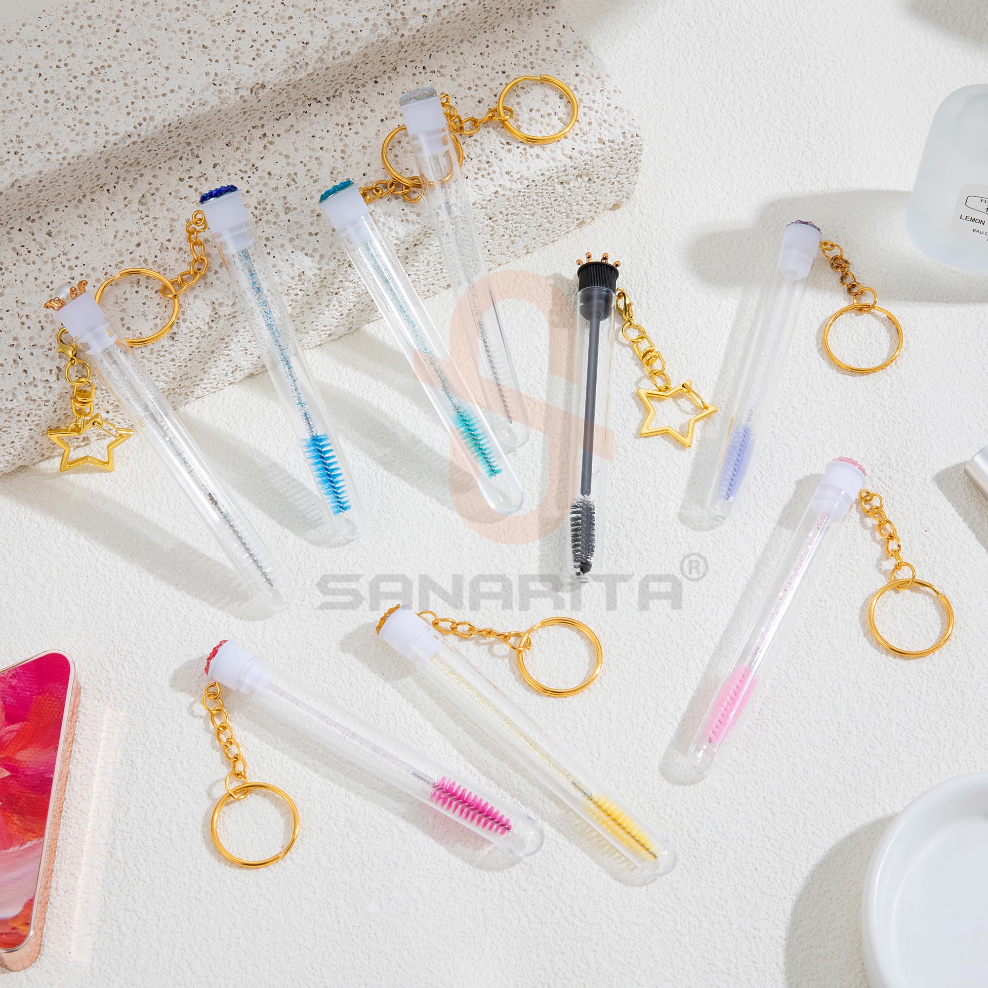 SANARITA premium bristles lash brush head delivers gentle grooming.