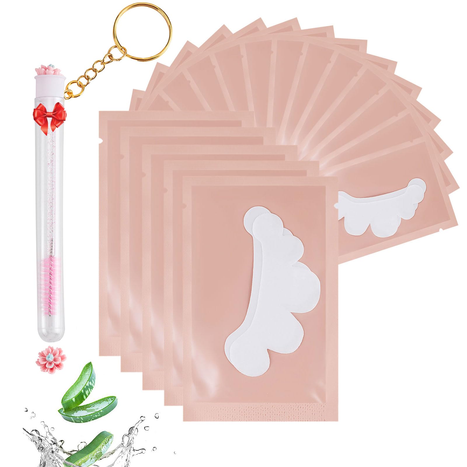 SANARITA under-eye gel pads pink pack front provide lint-free comfort for lash artists.