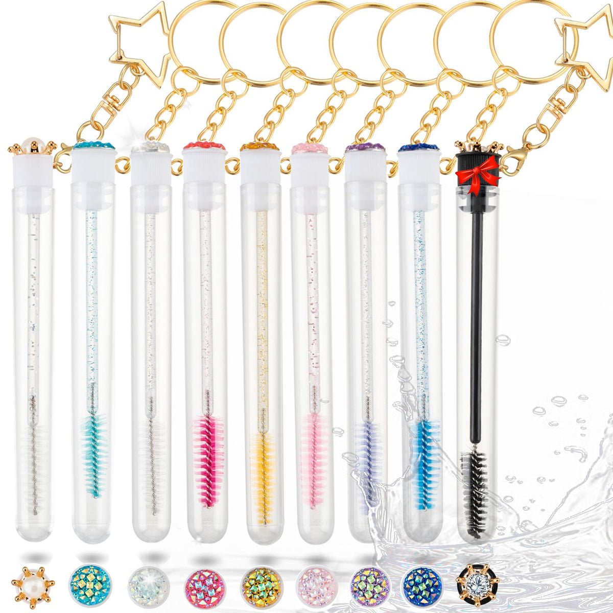 SANARITA Upgrade diamond-detail mascara wands for stylish touch-ups