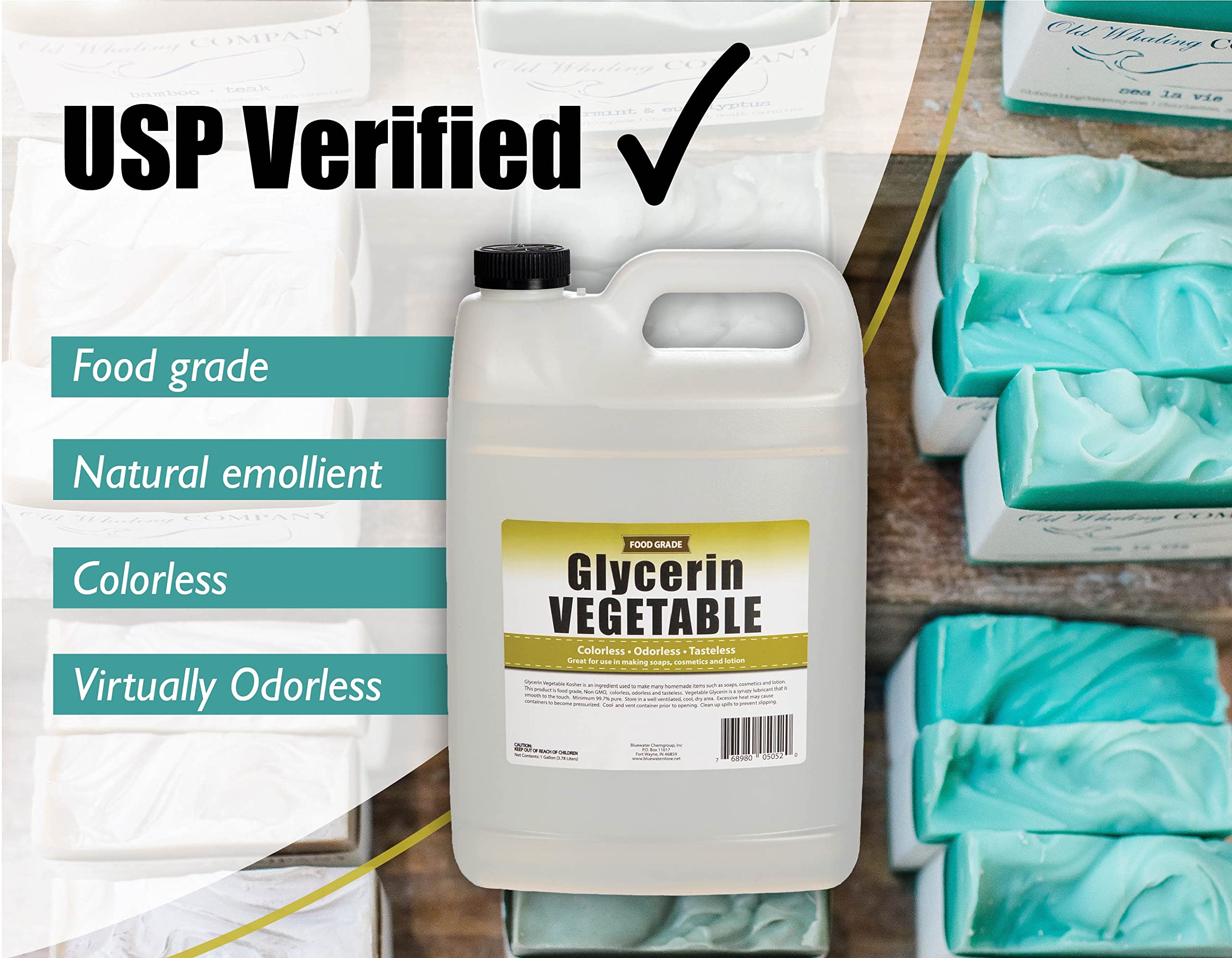 Sanco Industries Vegetable Glycerin certification label confirms USP grade quality.