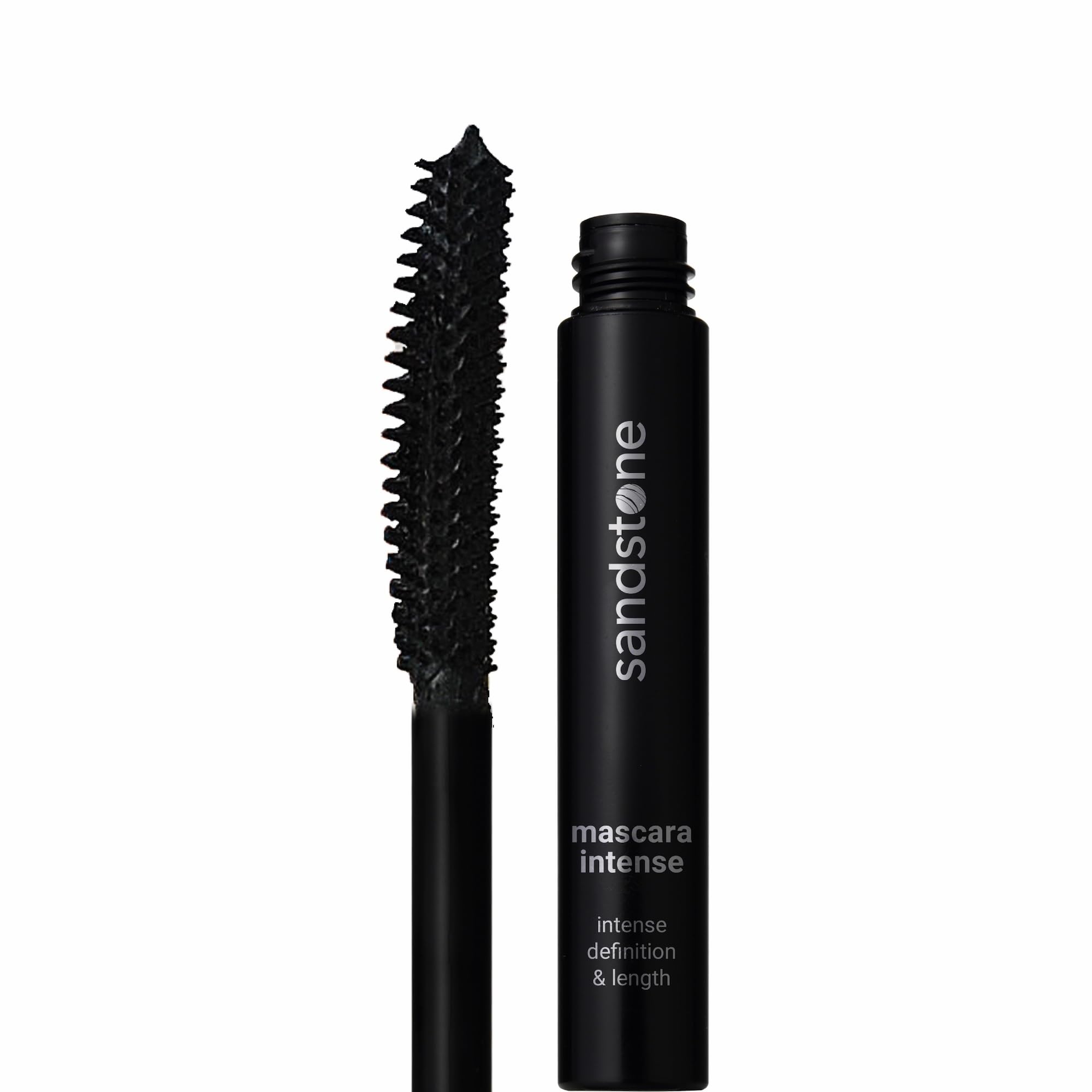 Sandstone Scandinavia hypoallergenic mascara bottle cap in black for comfortable, sensitive-eye wear