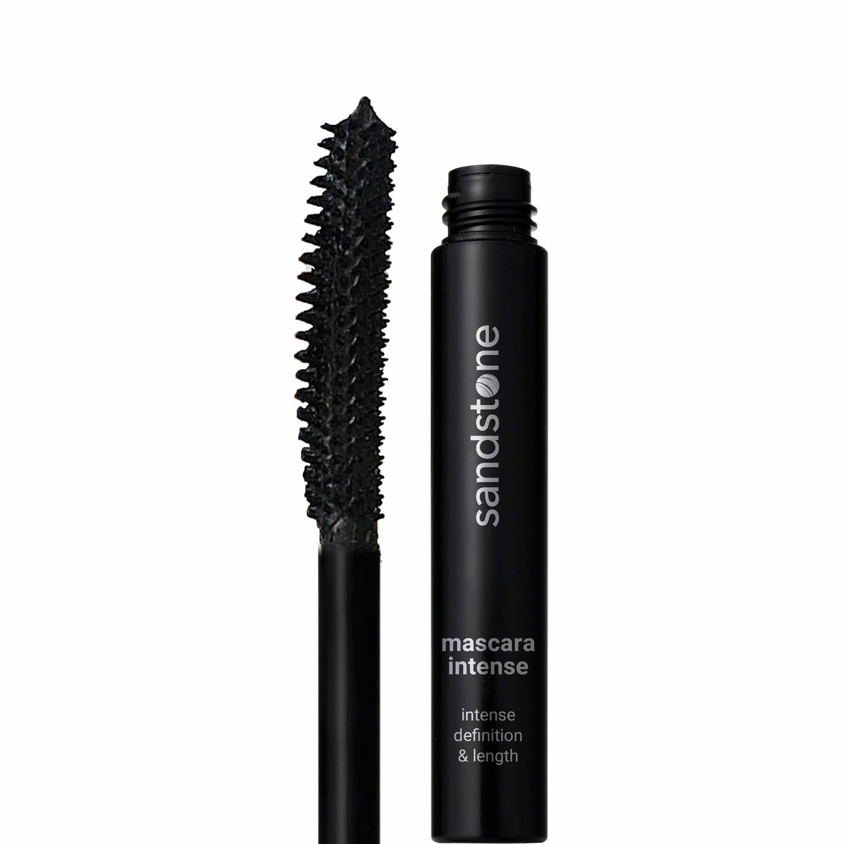 Sandstone Scandinavia hypoallergenic mascara bottle cap in black for comfortable, sensitive-eye wear
