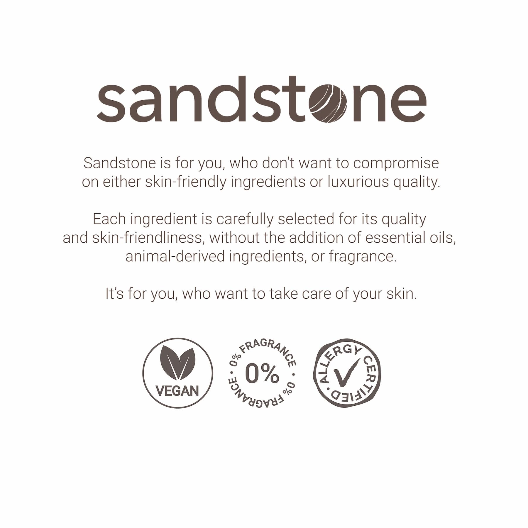 Sandstone Scandinavia mascara bottle side view shows compact design for on-the-go use