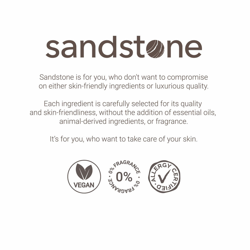 Sandstone Scandinavia mascara bottle side view shows compact design for on-the-go use