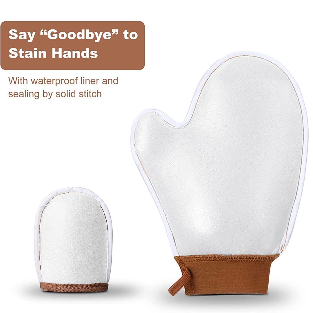 Sanfery elastic cuff design in action prevents slipping during full-body tanning