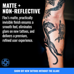 Saniderm Flex latex-free tattoo wrap for comfortable wear