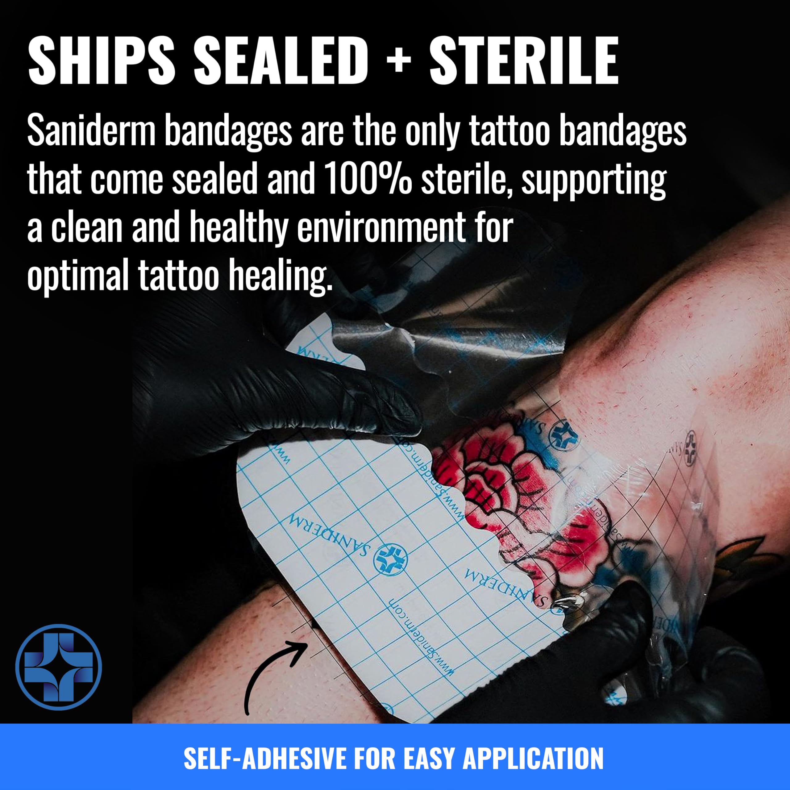 Saniderm bandage may help minimize scabbing and irritation during healing.