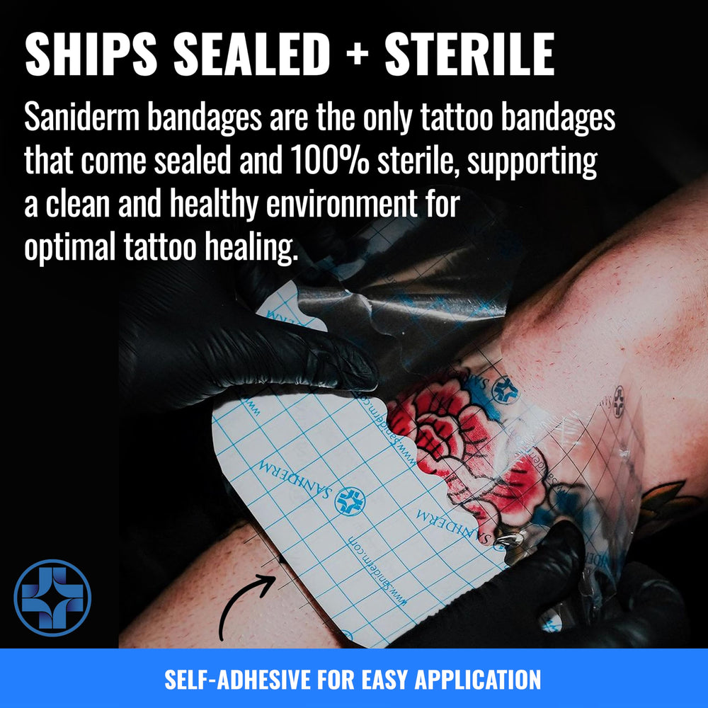 Saniderm bandage may help minimize scabbing and irritation during healing.