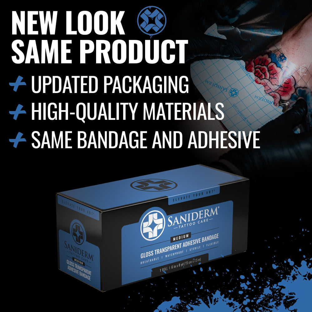Saniderm Original bandage-sterile-wrap on skin ensures a protected healing environment.