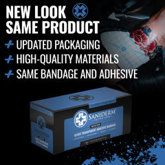 Saniderm Original bandage-sterile-wrap on skin ensures a protected healing environment.