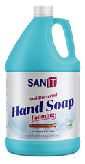 Sanit antibacterial foaming hand soap refill mango coconut bottle showing rich foam for everyday cleaning