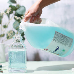 Sanit antibacterial foaming hand soap refill mango coconut foam close-up demonstrates rich lather