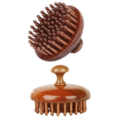 Sanlusan fine teeth wood comb closeup showing gentle scalp massage