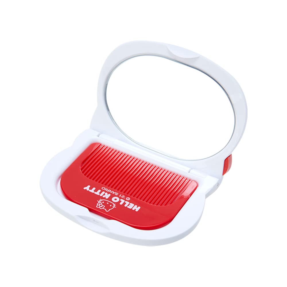 SANRIO Hello Kitty table-top mirror side view for portable grooming.