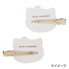 SANRIO Kuromi bow hair clip closeup highlights glossy finish and cute design.