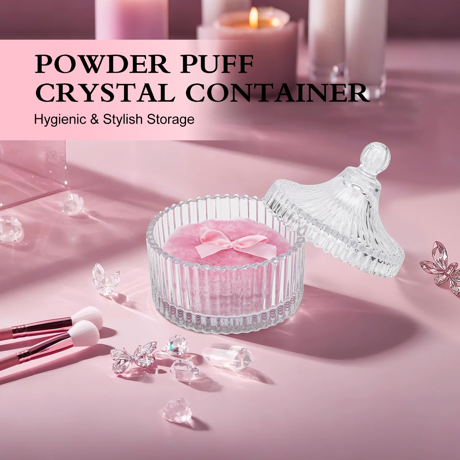 Sansaieco washable puff tray is easy to clean and durable for daily use.
