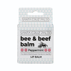 Santa Cruz Paleo lip balm four-sticks pack, portable hydration for dry lips on the go.