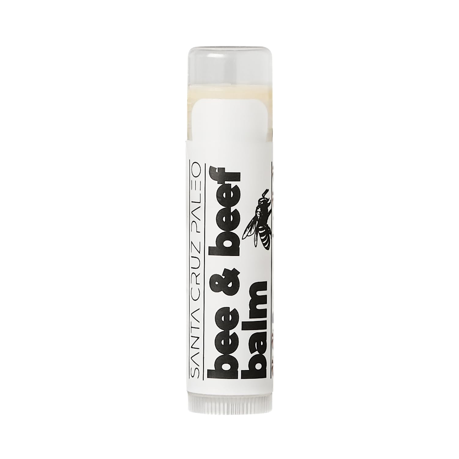 Santa Cruz Paleo long-wear lip balm, beeswax stability reduces reapplication.
