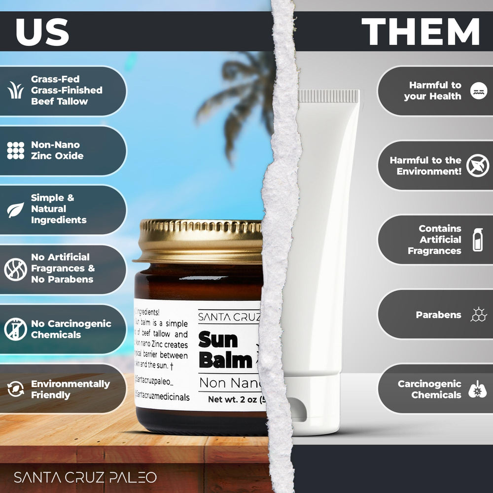 Santa Cruz Paleo non-nano zinc oxide barrier on skin for mineral protection