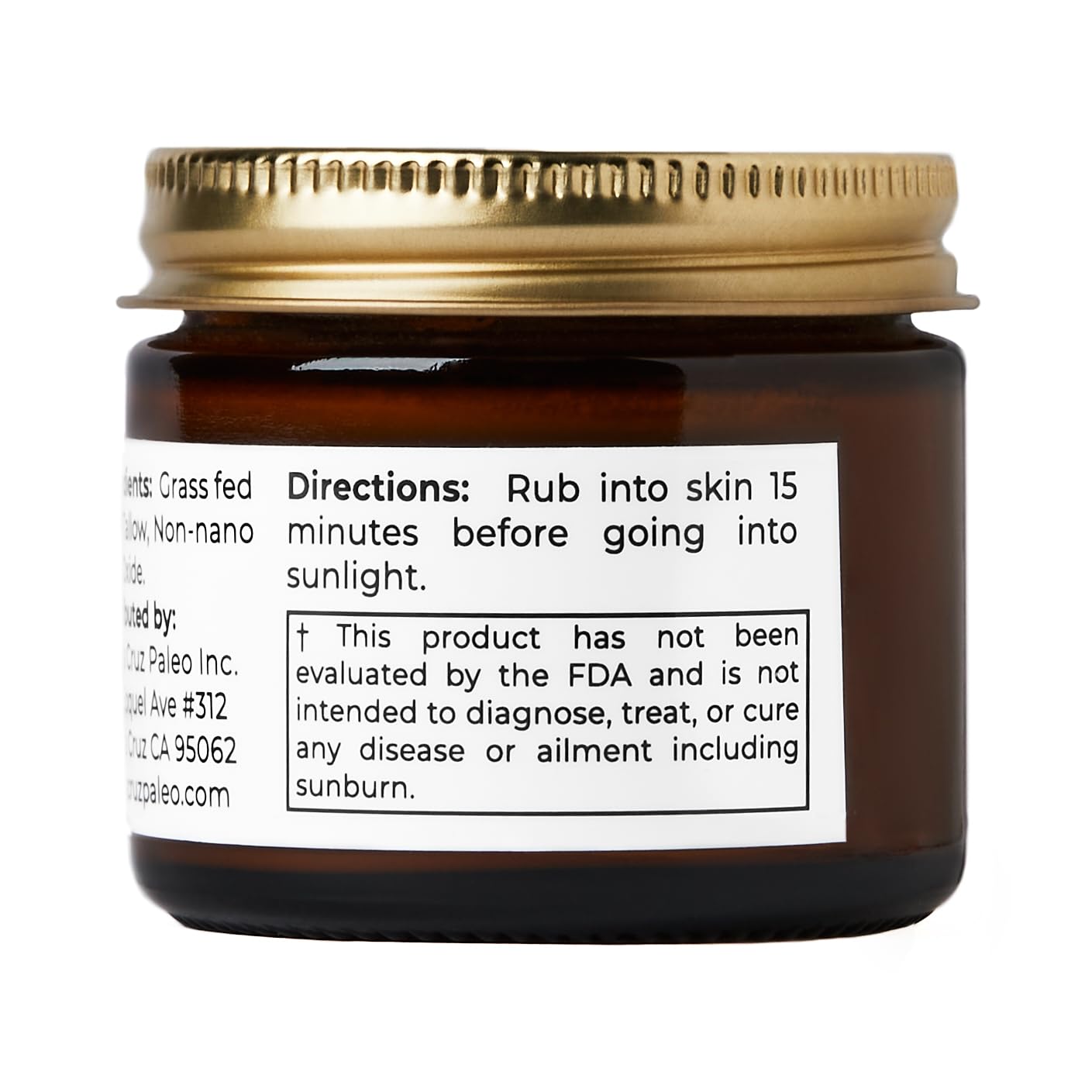 Santa Cruz Paleo compact 2 oz jar on travel bag