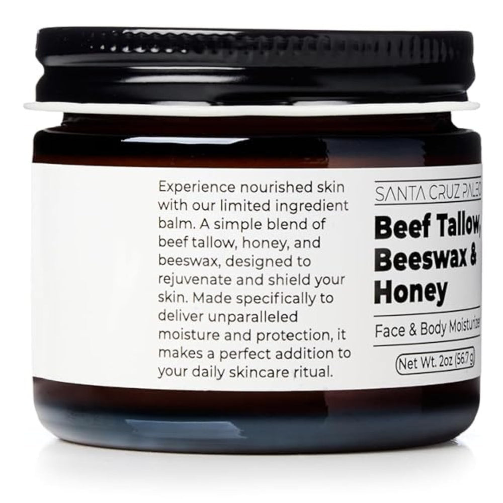Santa Cruz Paleo minimalist skincare routine shot emphasizes simple care with jar and clean ingredients.