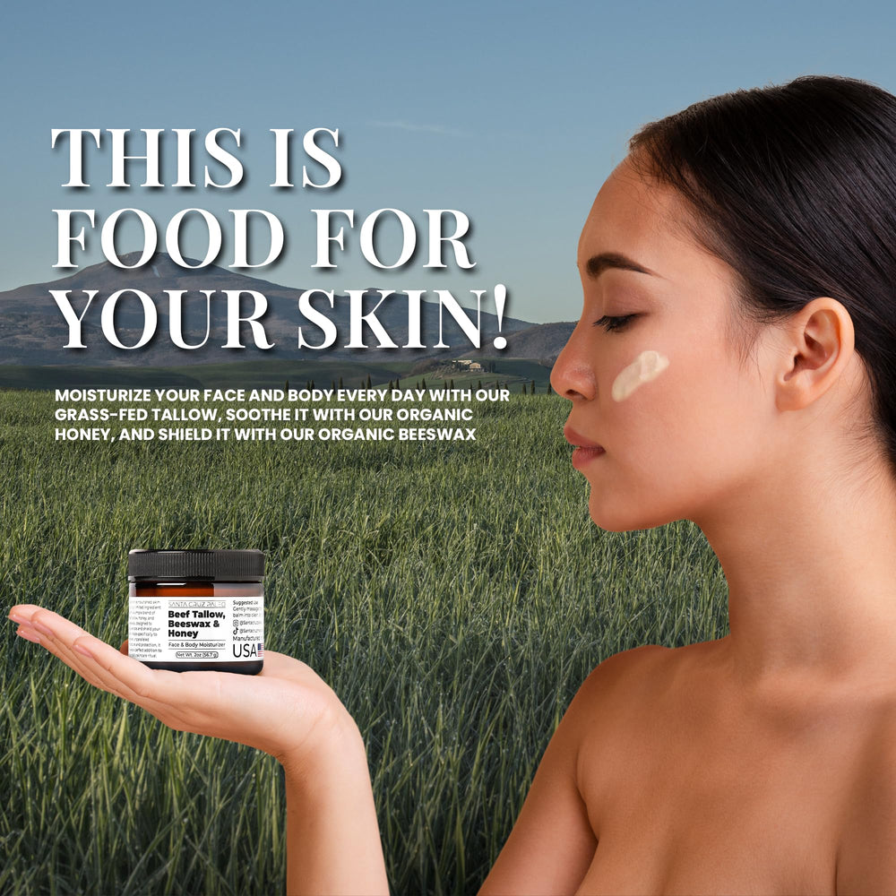 Santa Cruz Paleo organic-beeswax moisture-lock jar seals hydration while skin breathes.