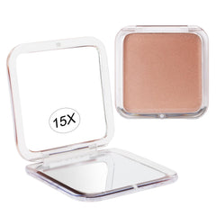 SANTOO Compact 15X magnifying mirror folded in rose gold for precise touch-ups
