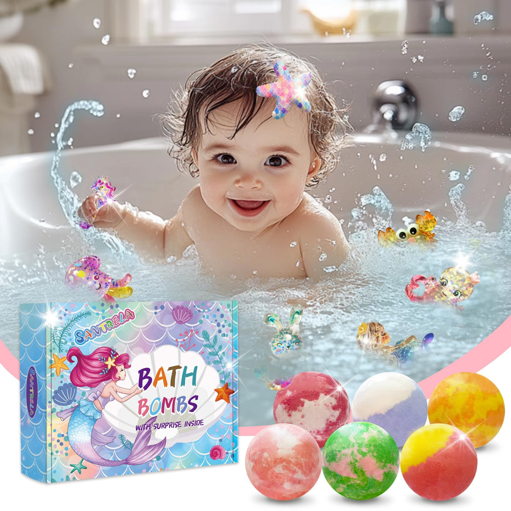 Santrela bath bombs create fizzy color bursts without staining tubs