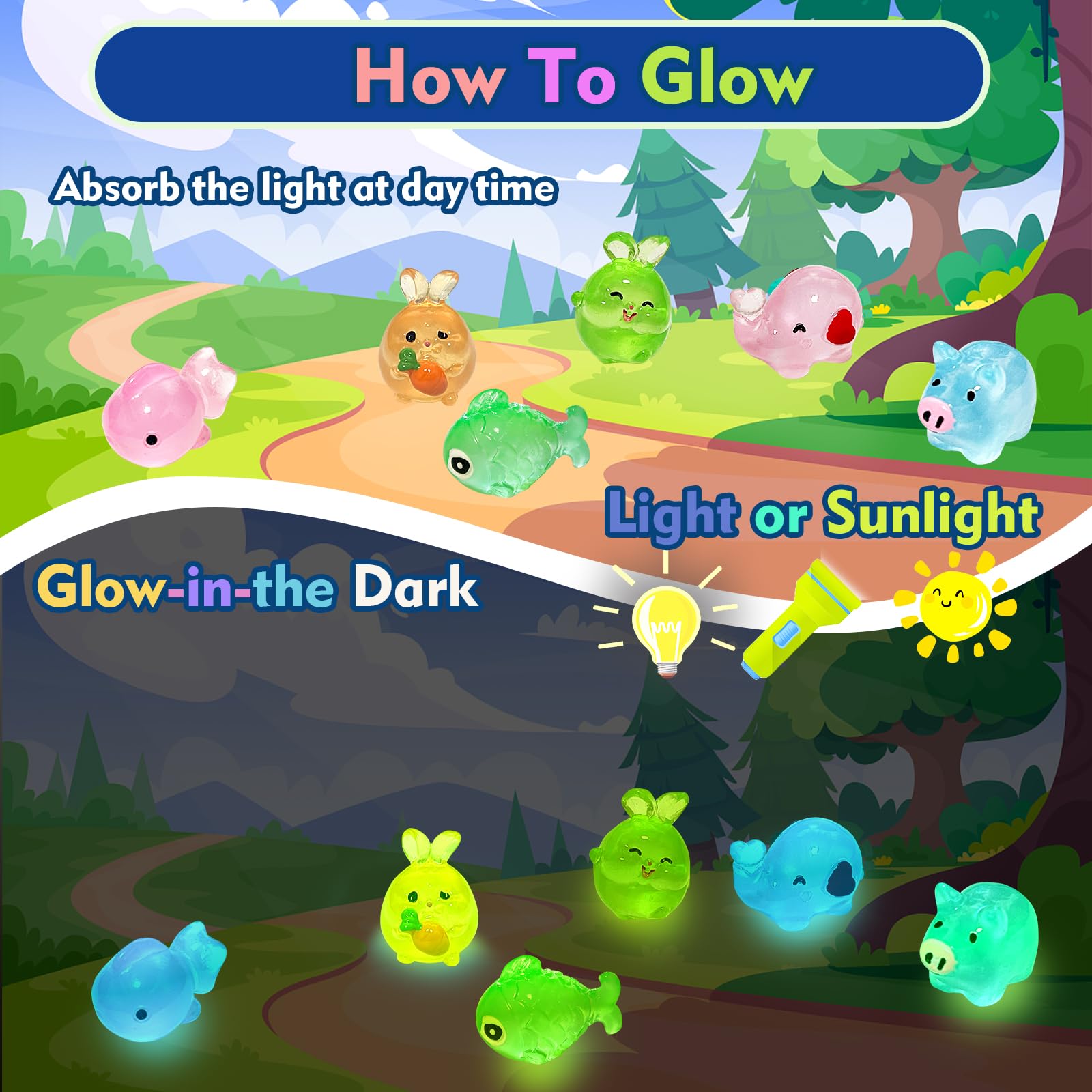 Santrela bath bombs glow toy inside reveals an exciting surprise during bath time.
