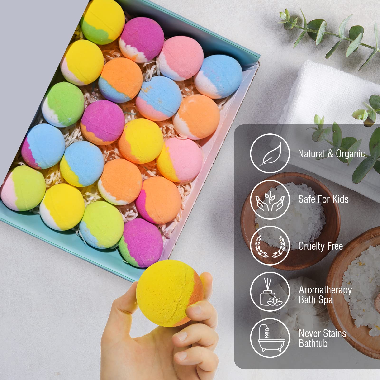 Santrela bath bombs safe ingredients ensure gentle experience for kids during baths.
