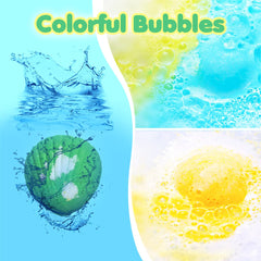 Santrela bath bombs toy reveal inside shows surprise during bath
