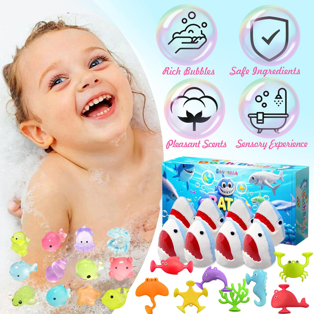 Santrela ocean suction cup toys outside provide durable bath decor and interactive surface play.