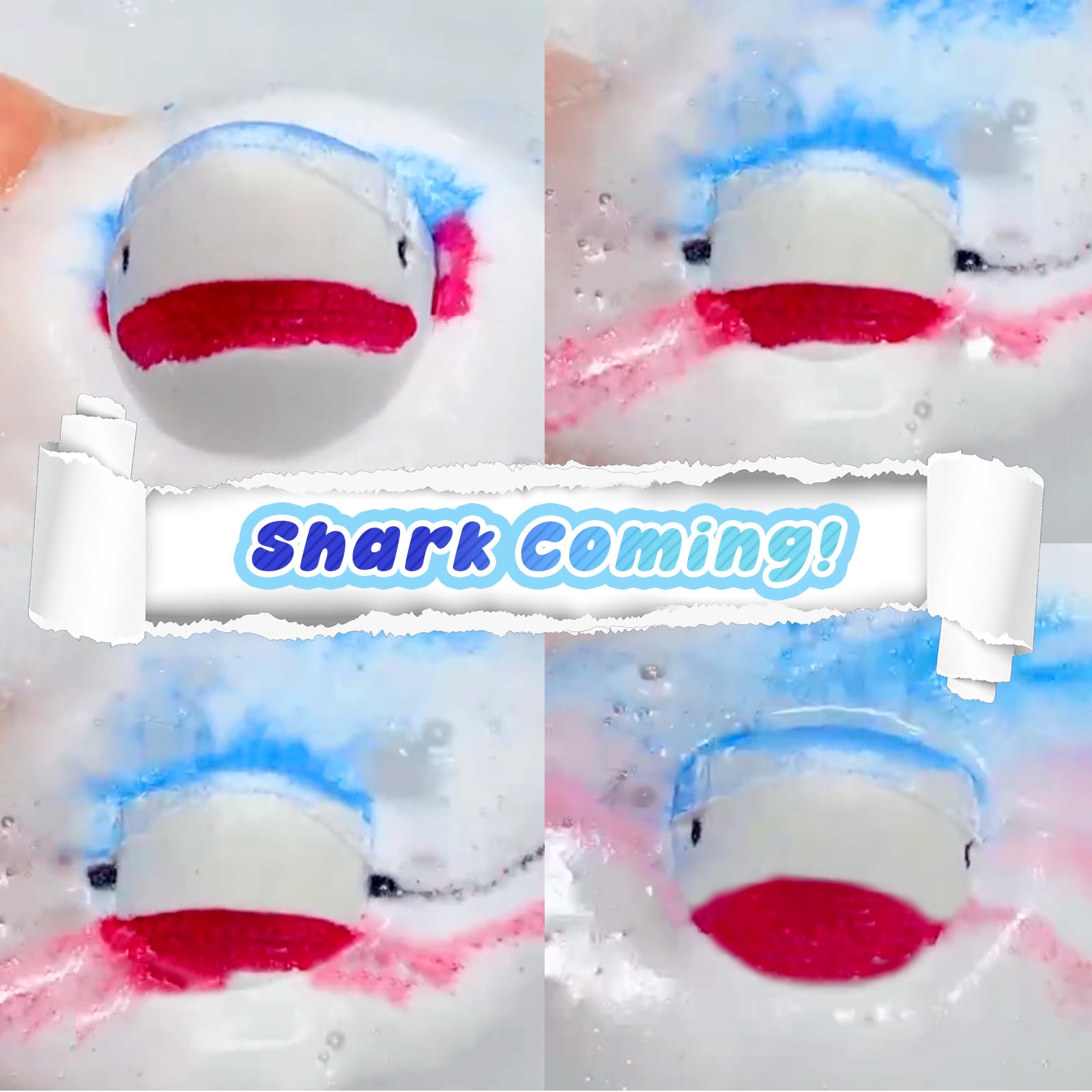 Santrela Shark Bath Bombs surprise toy reveal adds anticipation and imaginative play after fizzing.