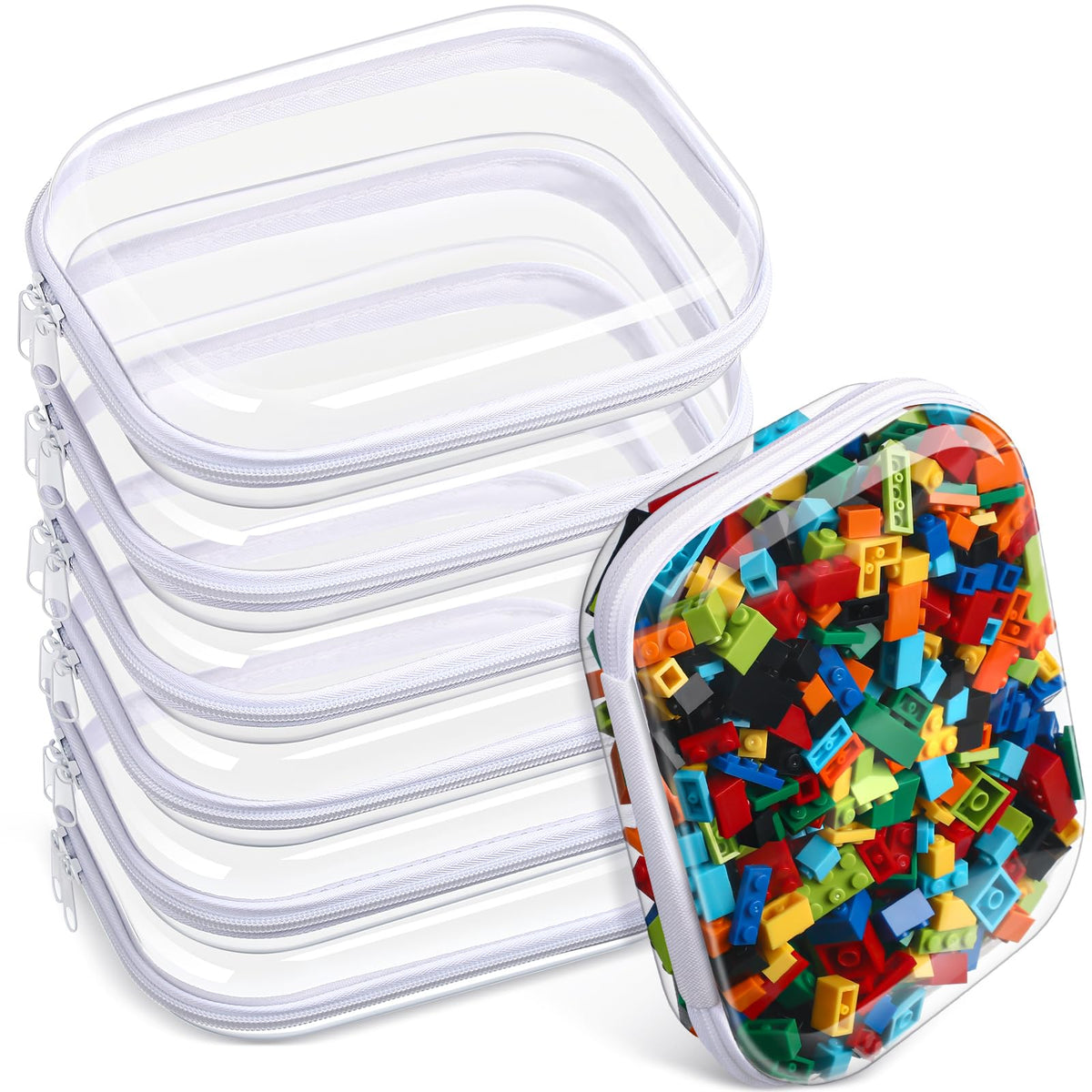 Sanwuta clear hard zipper case packaging shows organized storage at a glance.