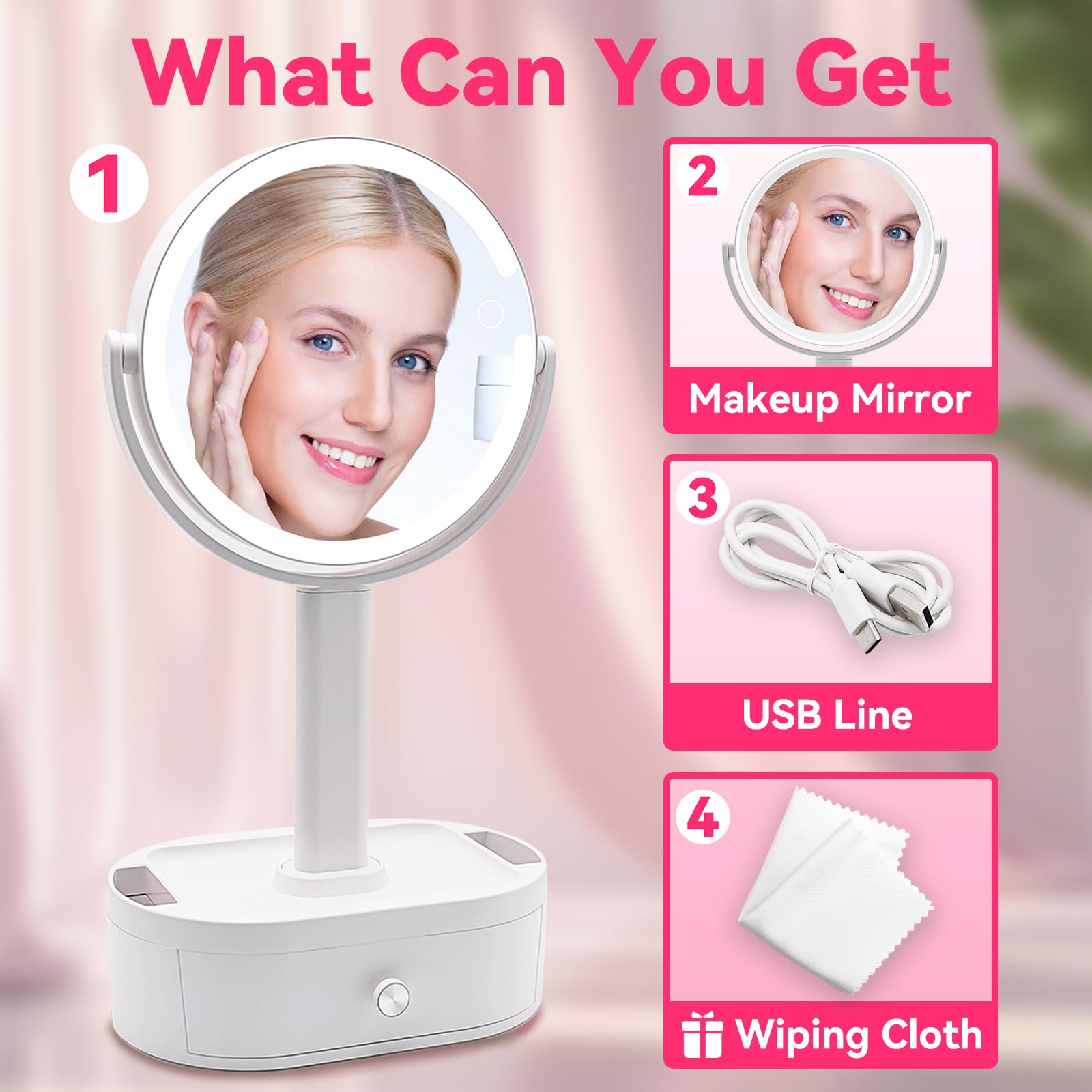 SANYCASA wipe-clean glass ensures a spotless reflection with minimal effort