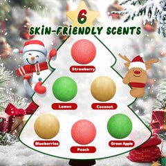 Sanyi bath bombs with organic shea butter nourish skin during baths.