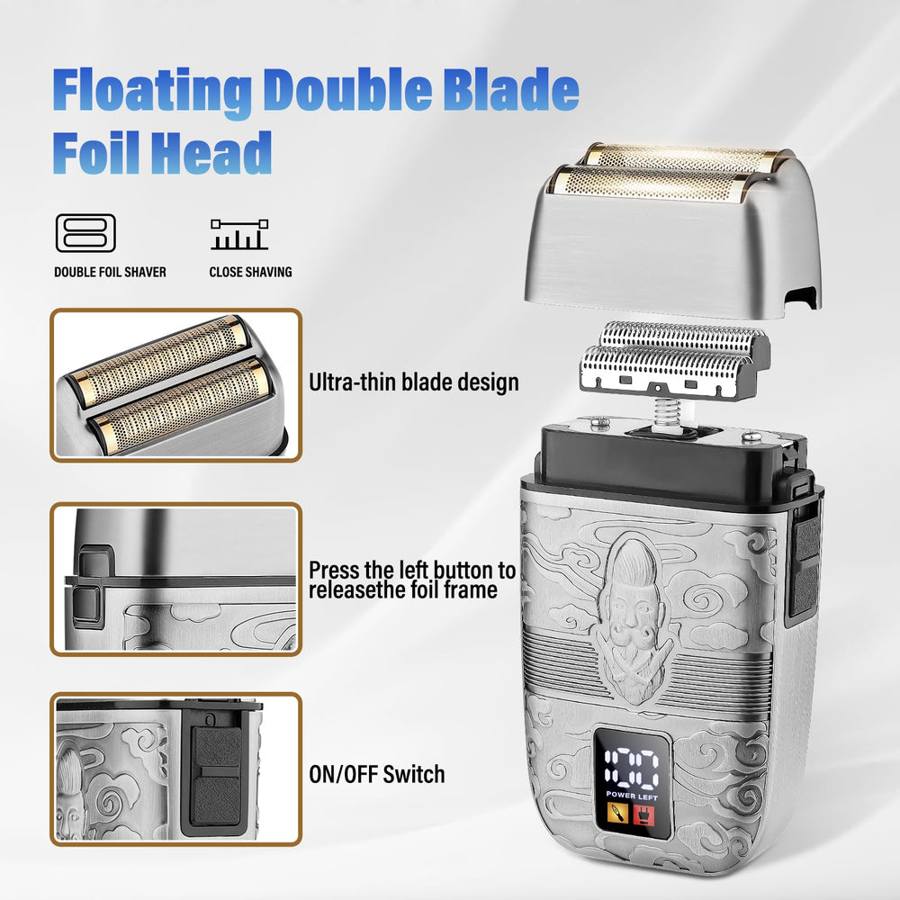 Saoilli floating double foil head delivering comfortable, efficient shaving