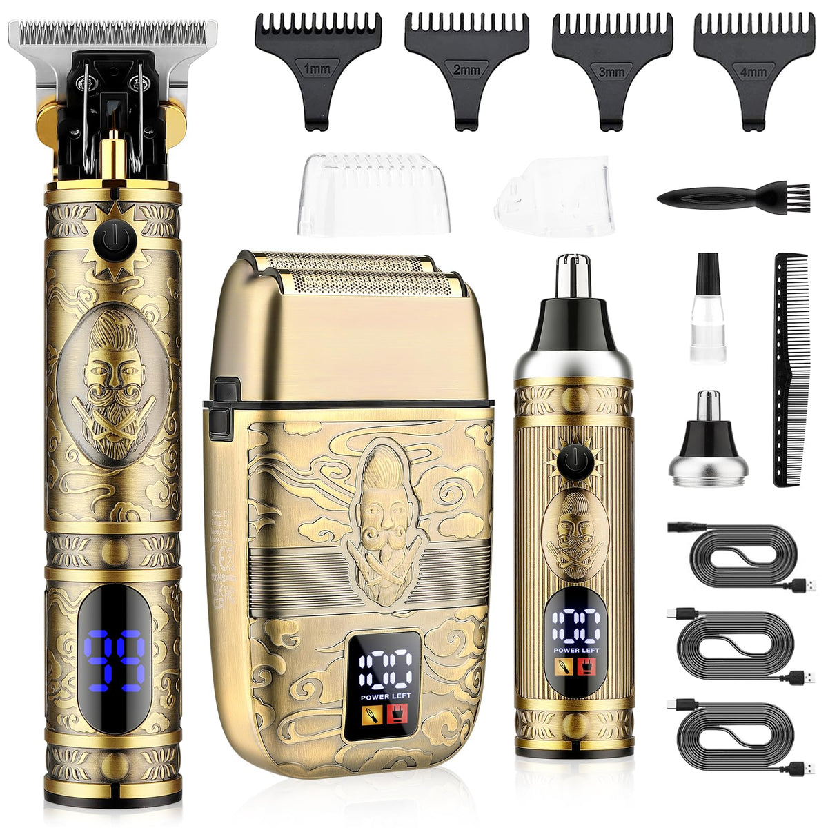 Saoilli professional hair-trimmer-set for precise home grooming