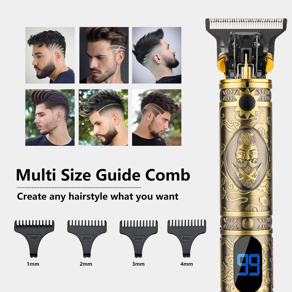 Saoilli wireless clipper with guide combs for styling