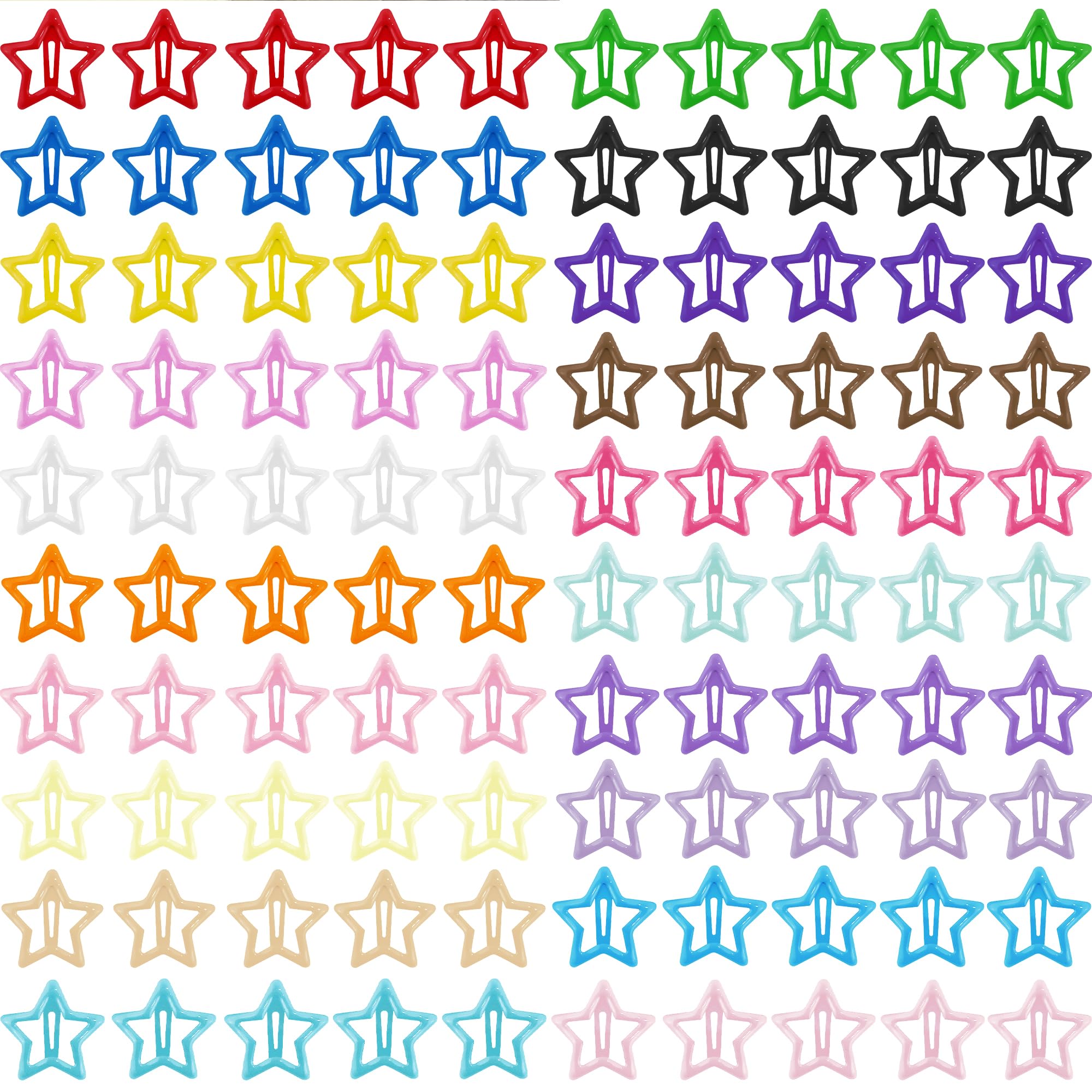 SAOROPEB star hair clip multicolor pack secures hair comfortably for daily wear.
