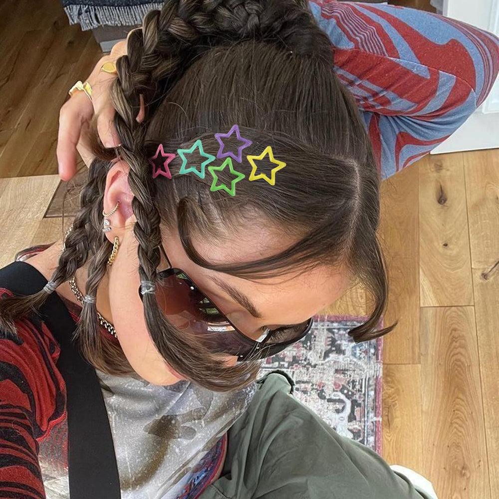 SAOROPEB star hair clip 100pcs pack ideal for gifting or event favors.