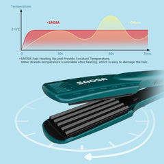 SAOSA ceramic tourmaline plates distribute heat evenly for gentle styling