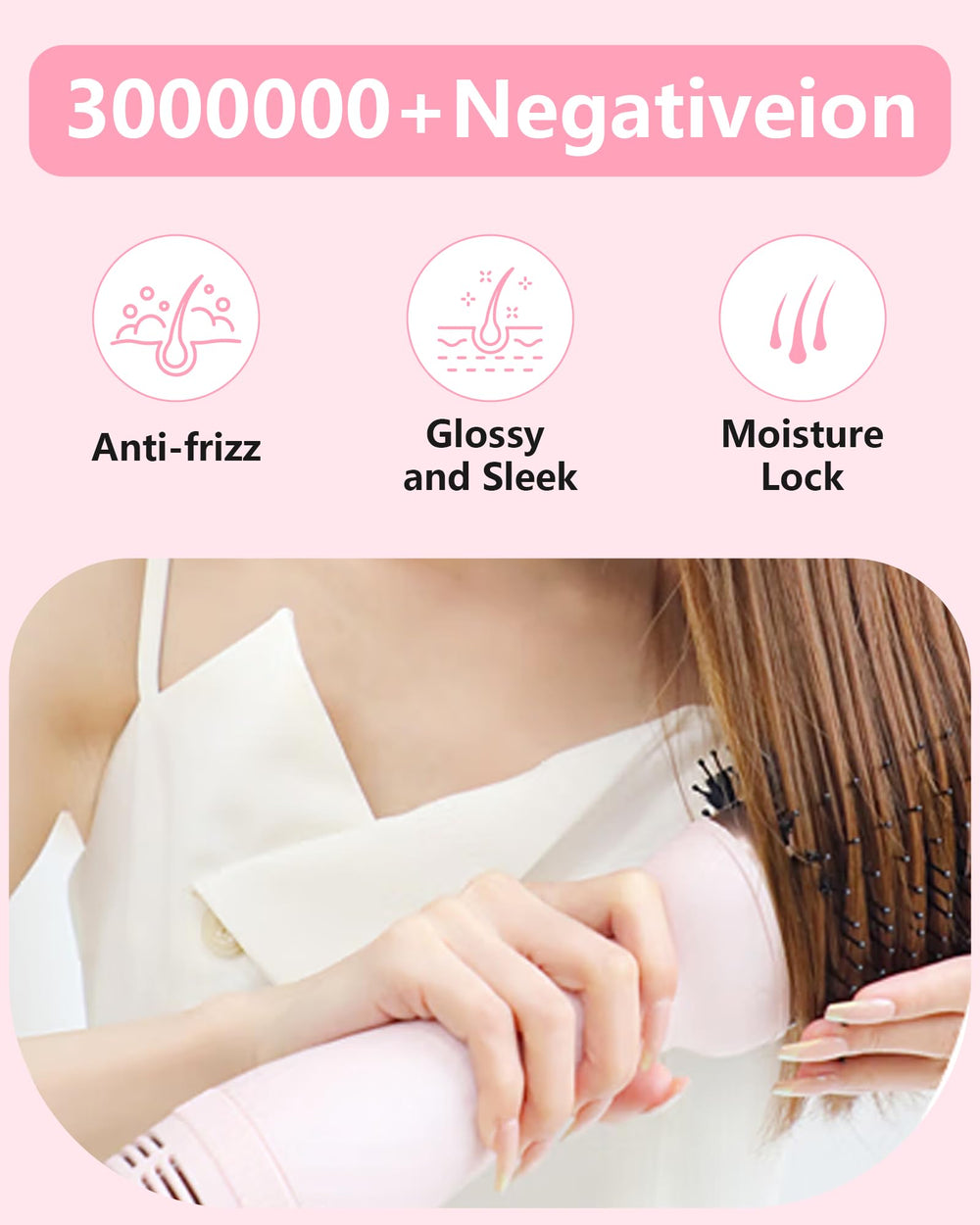 SAOSA Hair Dryer Brush side view highlighting oval head for volume