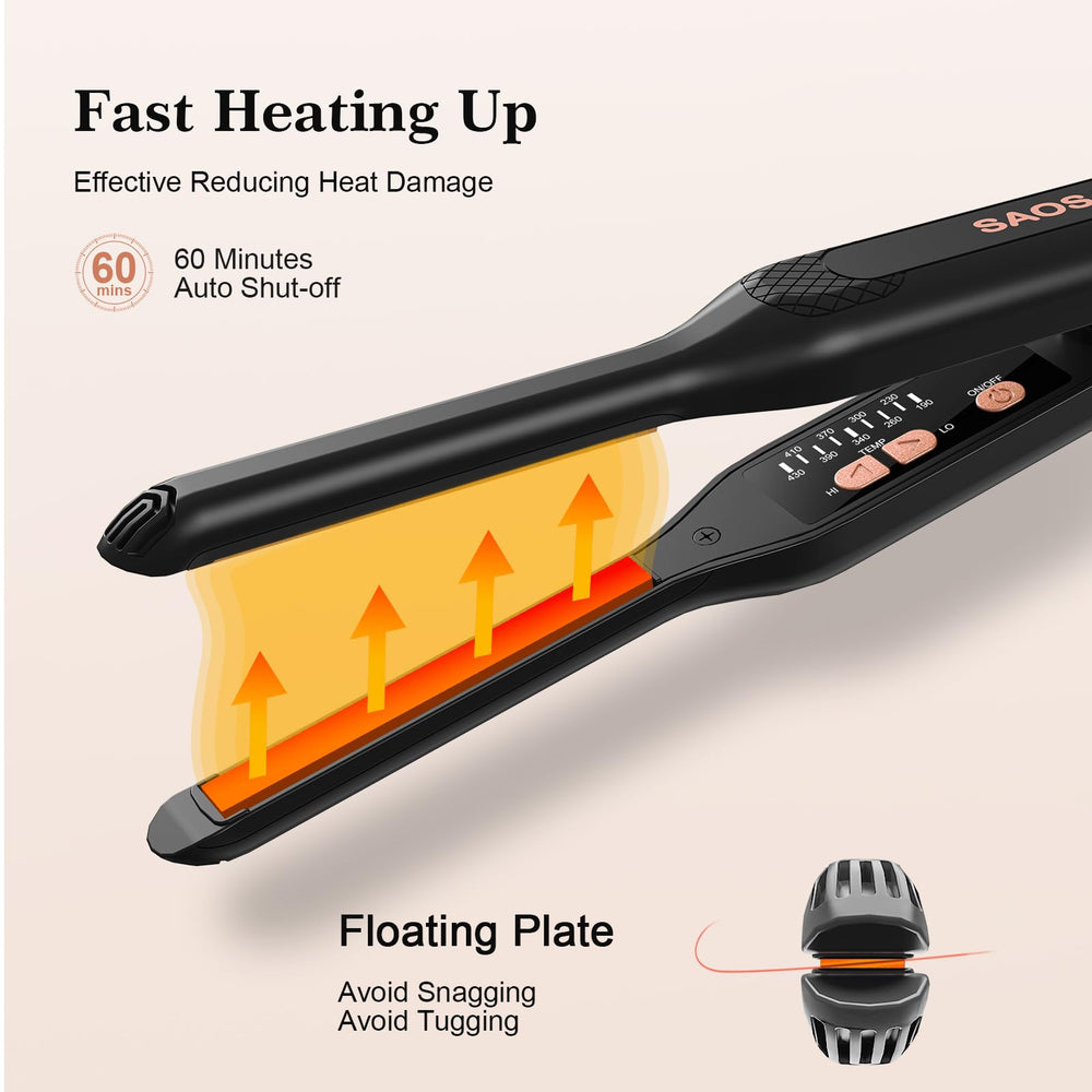 SAOSA Pencil Flat Iron auto shut off adds worry-free home use