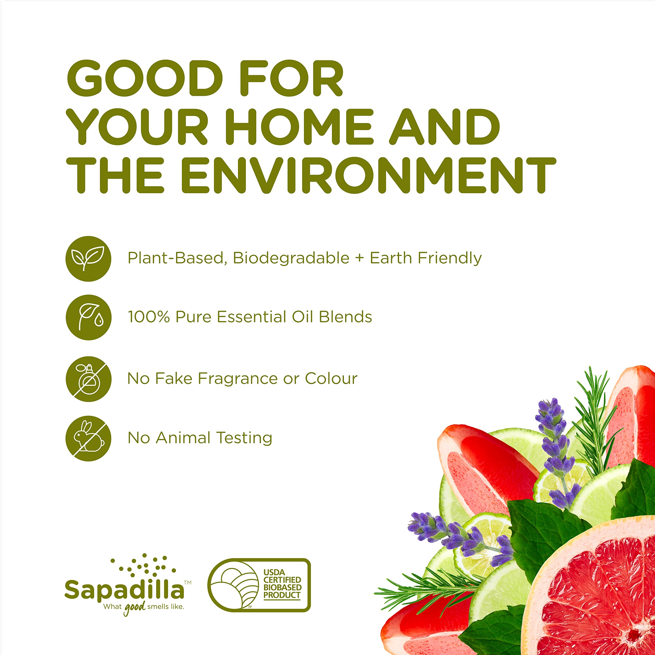 Sapadilla USDA biobased product label on packaging