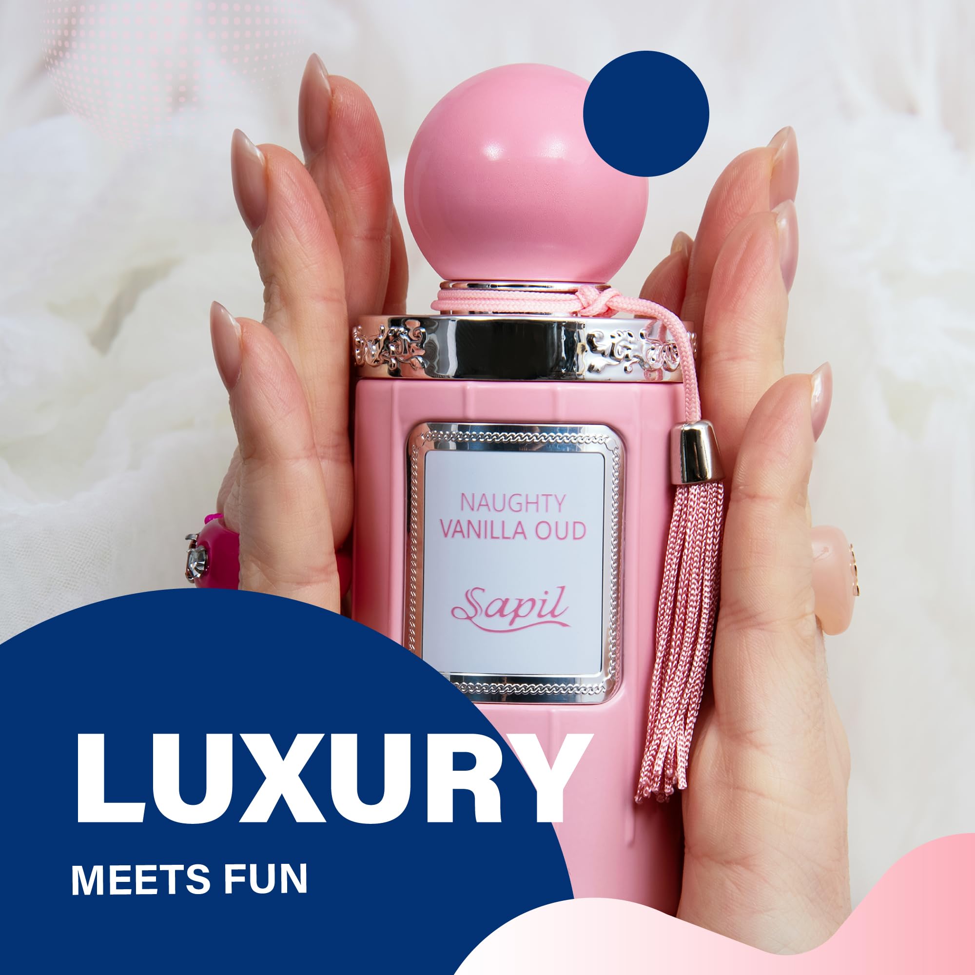 Sapil Naughty Vanilla Oud showing honey and jasmine middle notes for a soft floral touch