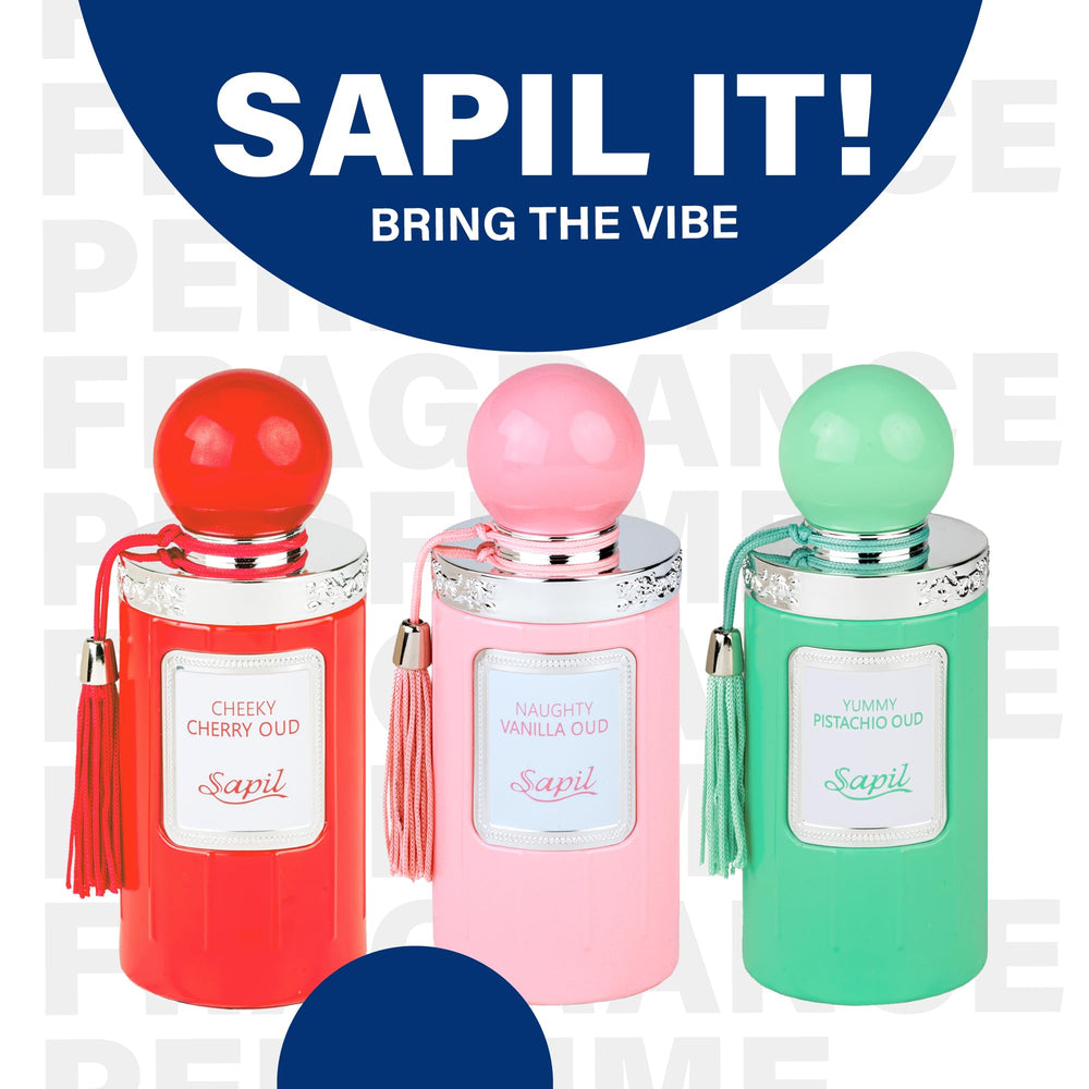 Sapil Naughty Vanilla Oud on skin delivering long-lasting sweetness and warmth for all-day wear