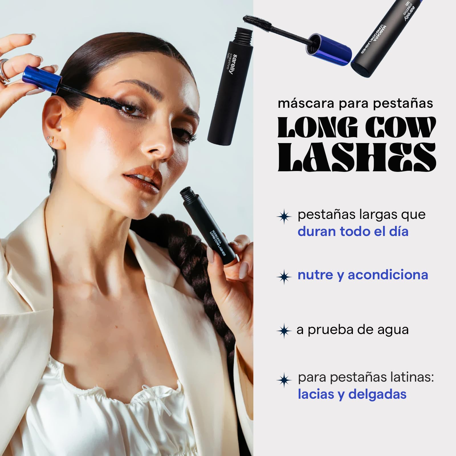 SARELLY panthenol-hydration close-up hints at lash nourishment