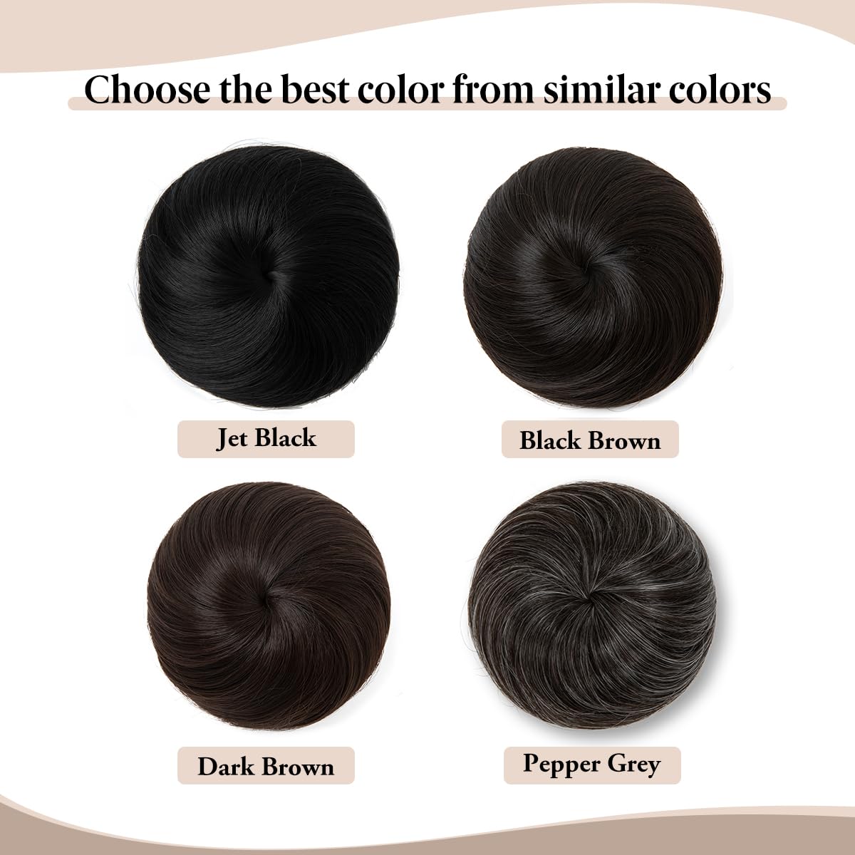 SARLA hairnet hides natural hair for a polished chignon.