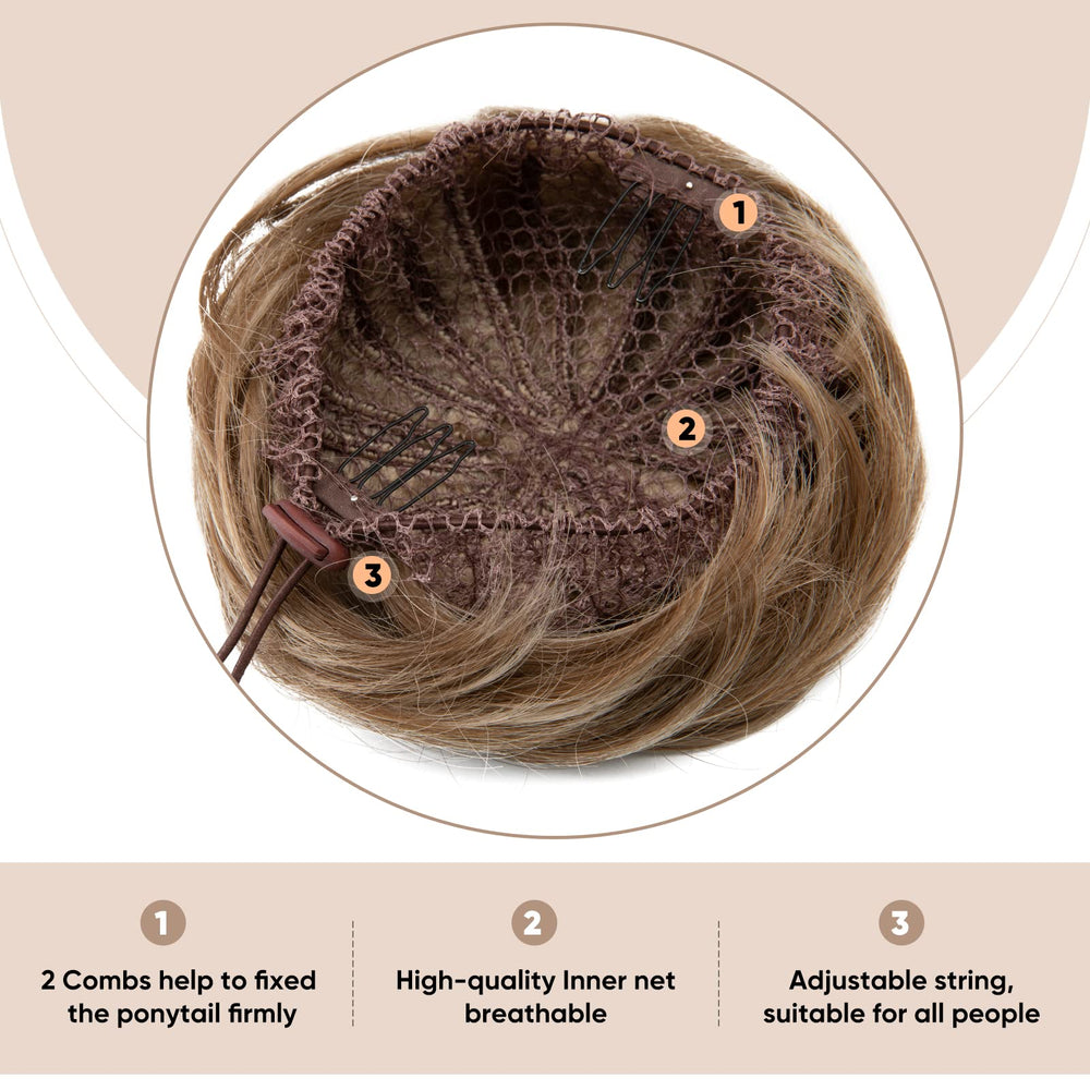 SARLA model-ready bun on model showcases versatile styling for events.